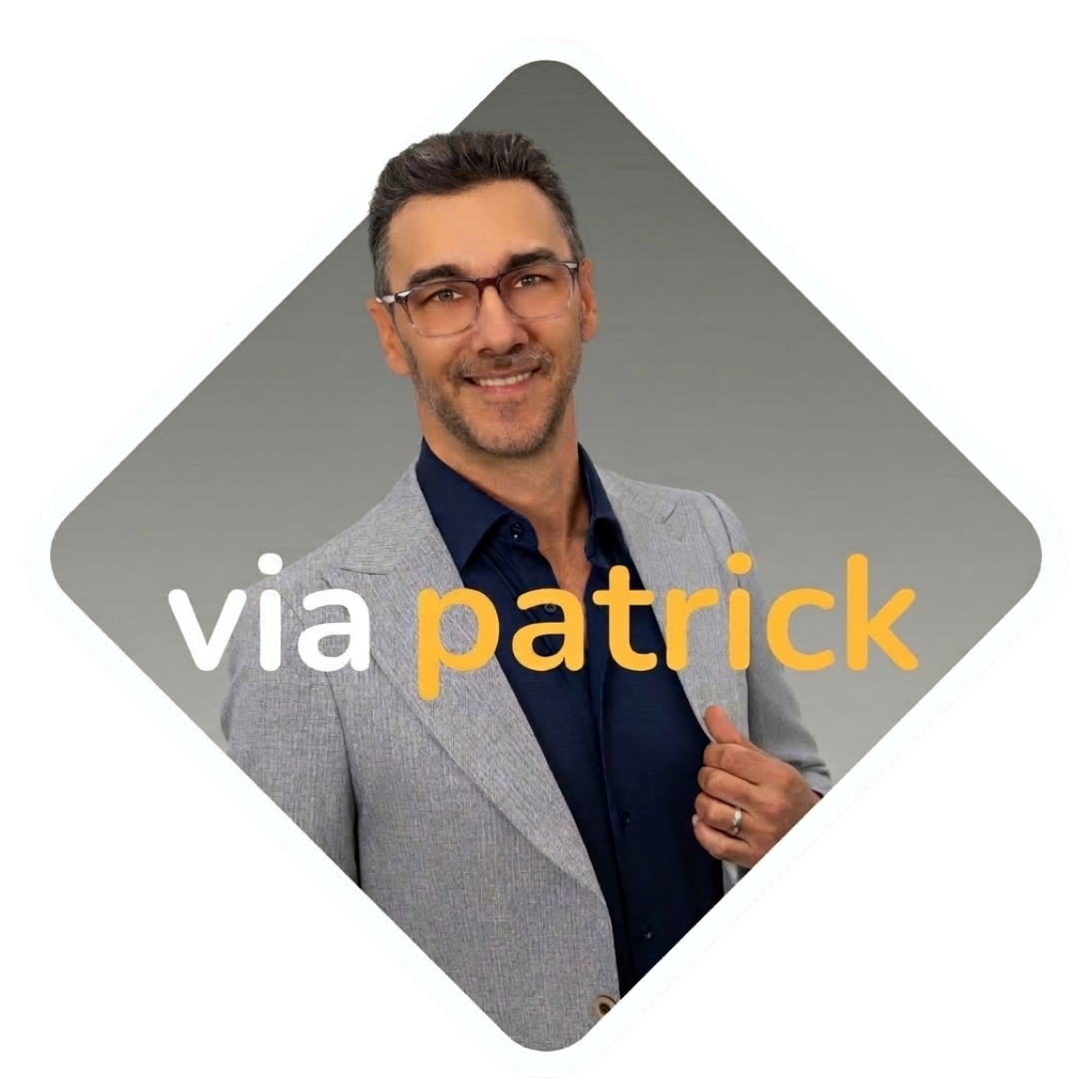 Patrick losange blancgris